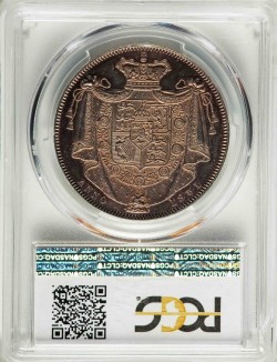 発行100枚 1831年 英国 ウィリアム4世 プルーフクラウン銀貨 PCGS PR65 Cameo