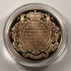 シャーロット王女洗礼記念 5ポンド金貨 PCGS PR70DCAM