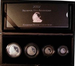2007年 英国 プラチア・ブリタニアプルーフ4枚セット